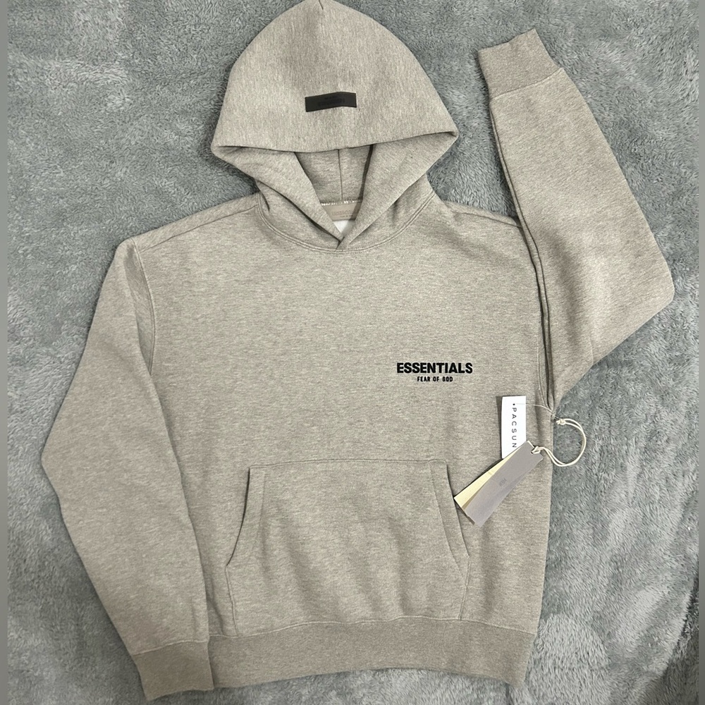 Fear of God Essentials Small Grey Hoodie – New with Tags & Original Packaging